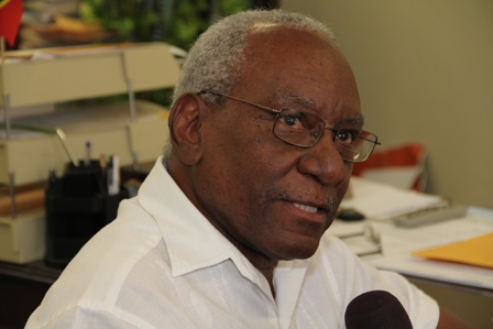 Chairman of the Technical Committee for the Development of Geothermal Resources in Dominica and Principal Advisor in the Office of the Prime Minister of Dominica Mr. Edward Lambert during a recent visit to Nevis